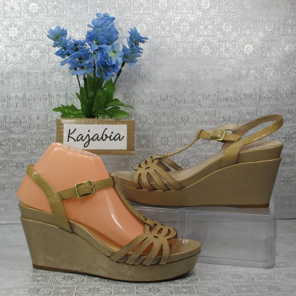 NURTURE Nude Wedges NWOT Size 8.5